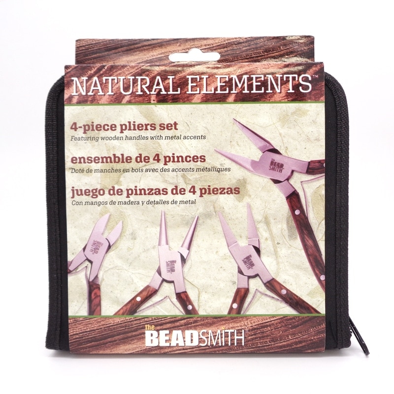 プライヤー4点セット(木製グリップ・ナチュラル) PL440-SET 1セット（ご注文単位1セット）【直送品】