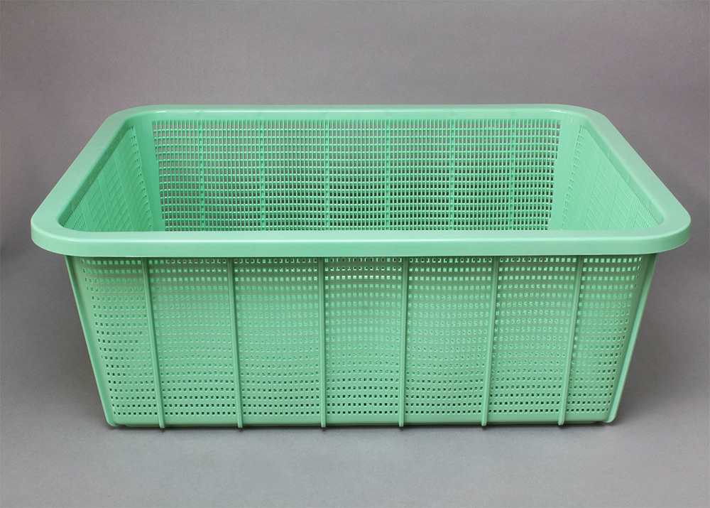 積水 角カゴ 深型大 メロウタイム(グリーン) 1個 (ご注文単位1個)【直送品】