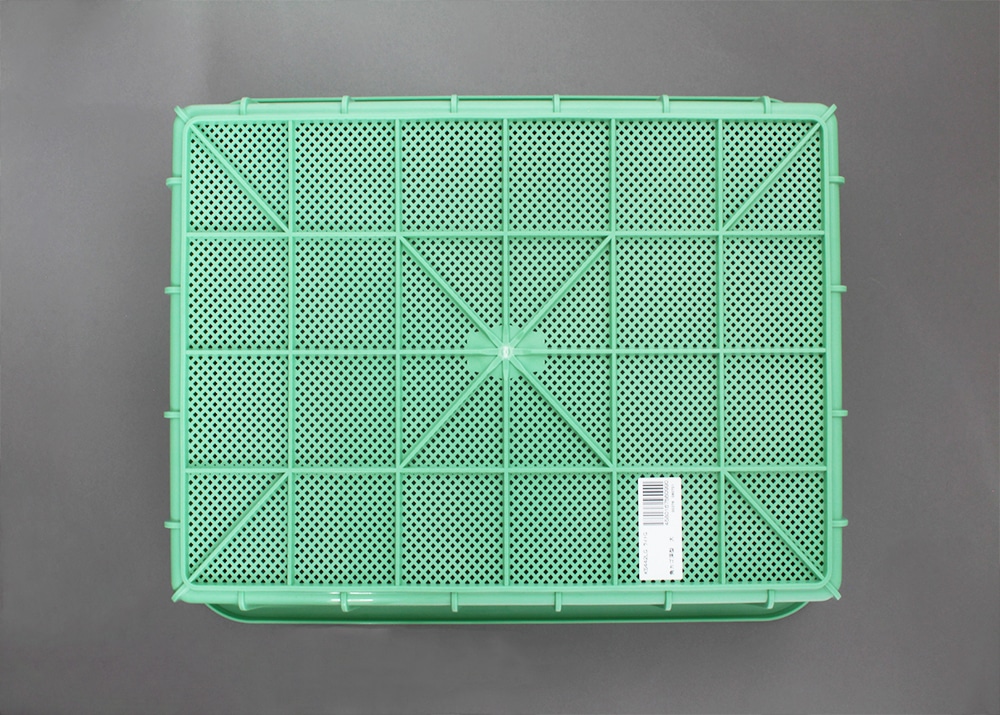 積水 角カゴ 深型大 メロウタイム(グリーン) 1個 (ご注文単位1個)【直送品】