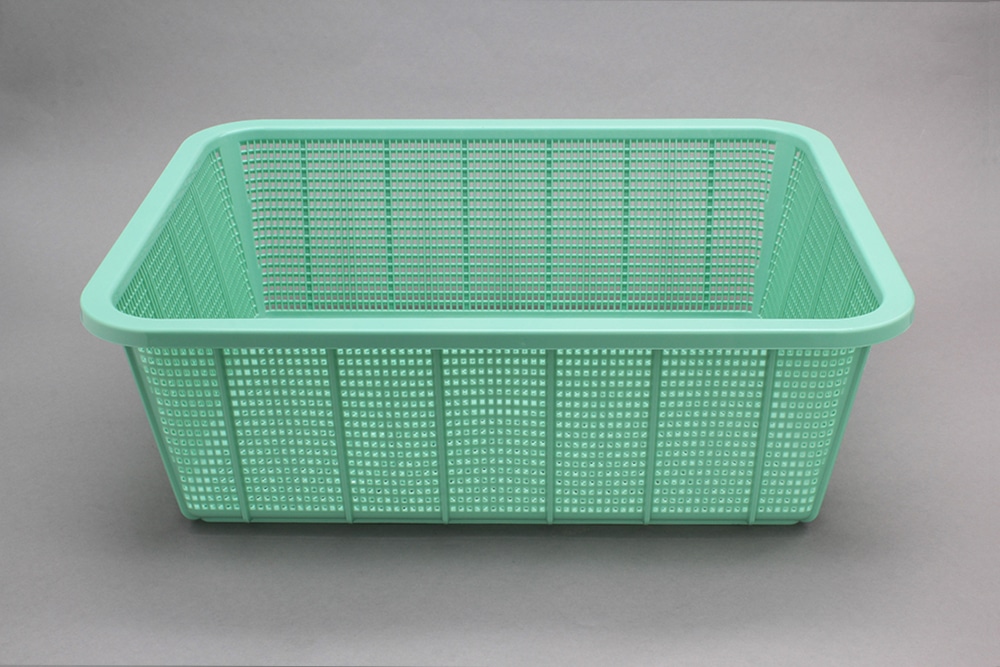 積水 角カゴ 深型中 メロウタイム(グリーン) 1個 (ご注文単位1個)【直送品】