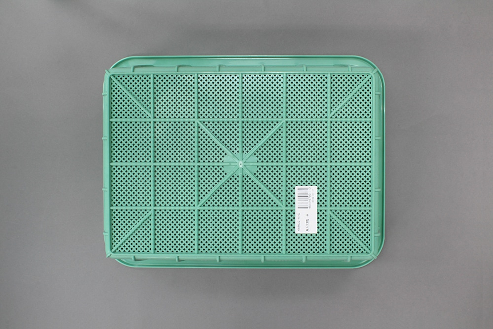 積水 角カゴ 深型中 メロウタイム(グリーン) 1個 (ご注文単位1個)【直送品】