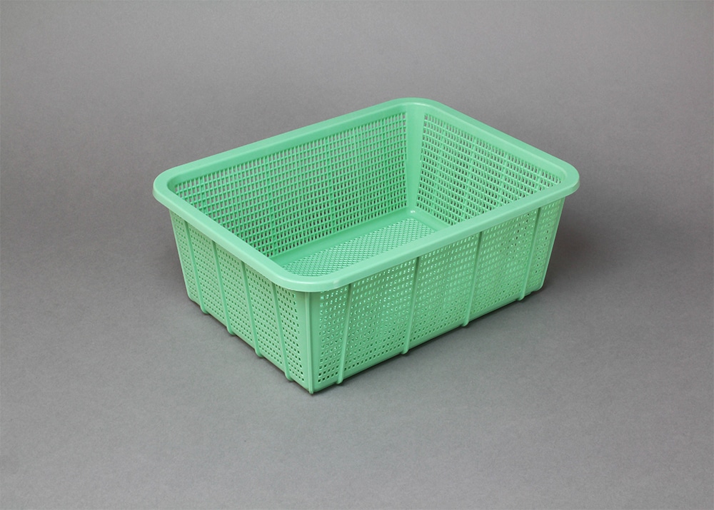 積水 角カゴ 深型小 メロウタイム(グリーン) 1個 (ご注文単位1個)【直送品】