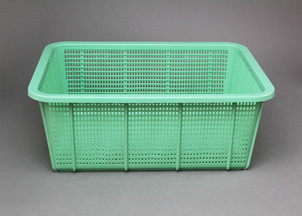 積水 角カゴ 深型小 メロウタイム(グリーン) 1個 (ご注文単位1個)【直送品】