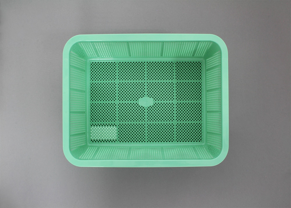 積水 角カゴ 深型小 メロウタイム(グリーン) 1個 (ご注文単位1個)【直送品】