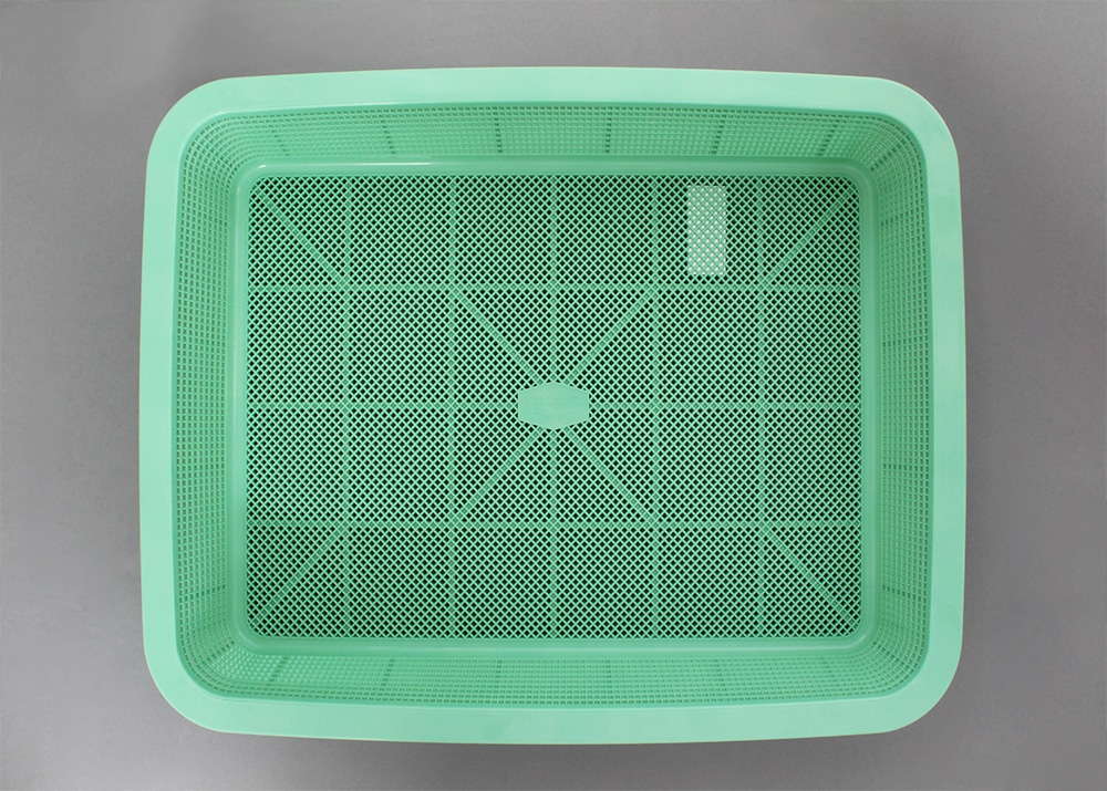 積水 角カゴ 浅型大 メロウタイム(グリーン) 1個 (ご注文単位1個)【直送品】