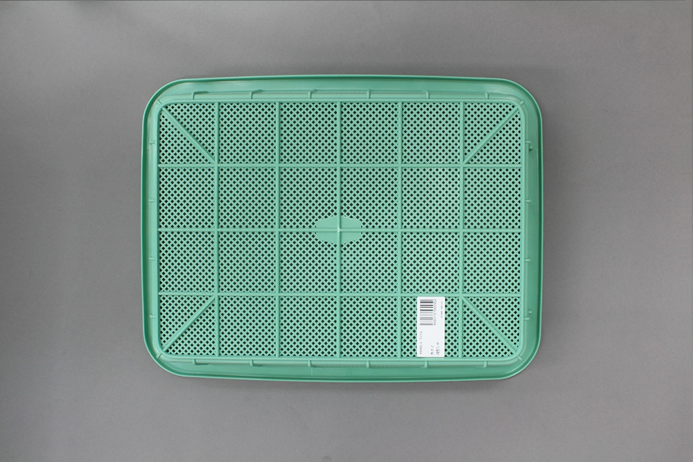 積水 角カゴ 浅型中 メロウタイム(グリーン) 1個 (ご注文単位1個)【直送品】