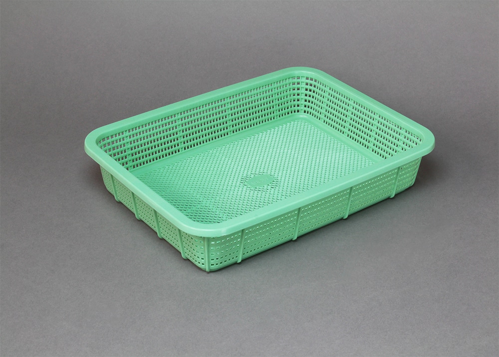 積水 角カゴ 浅型小 メロウタイム(グリーン) 1個 (ご注文単位1個)【直送品】