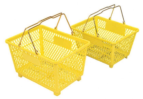 三甲 スーパー篭（大） アルミハンドル 外寸448×328×288Hmm 1個 (ご注文単位1個)【直送品】