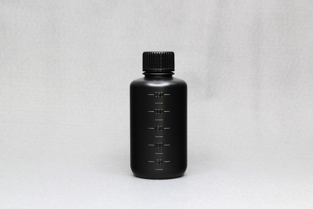 JK-ボトル細口 遮光(黒） 250mL （200本入) 1箱 (ご注文単位1箱)【直送品】