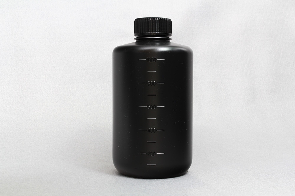 JK-ボトル細口 遮光(黒） 1L （50本入) 1箱 (ご注文単位1箱)【直送品】