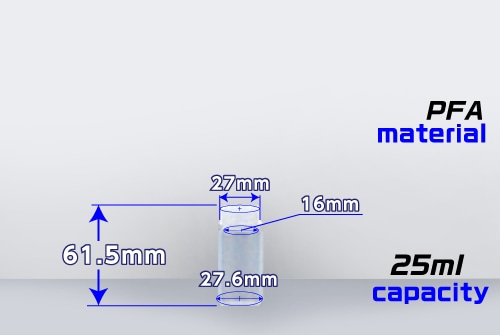 PFAボトル 広口 25mL 1本 (ご注文単位1本)【直送品】