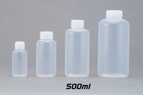 PFAボトル 細口 500mL 中栓なし 1本 (ご注文単位1本)【直送品】