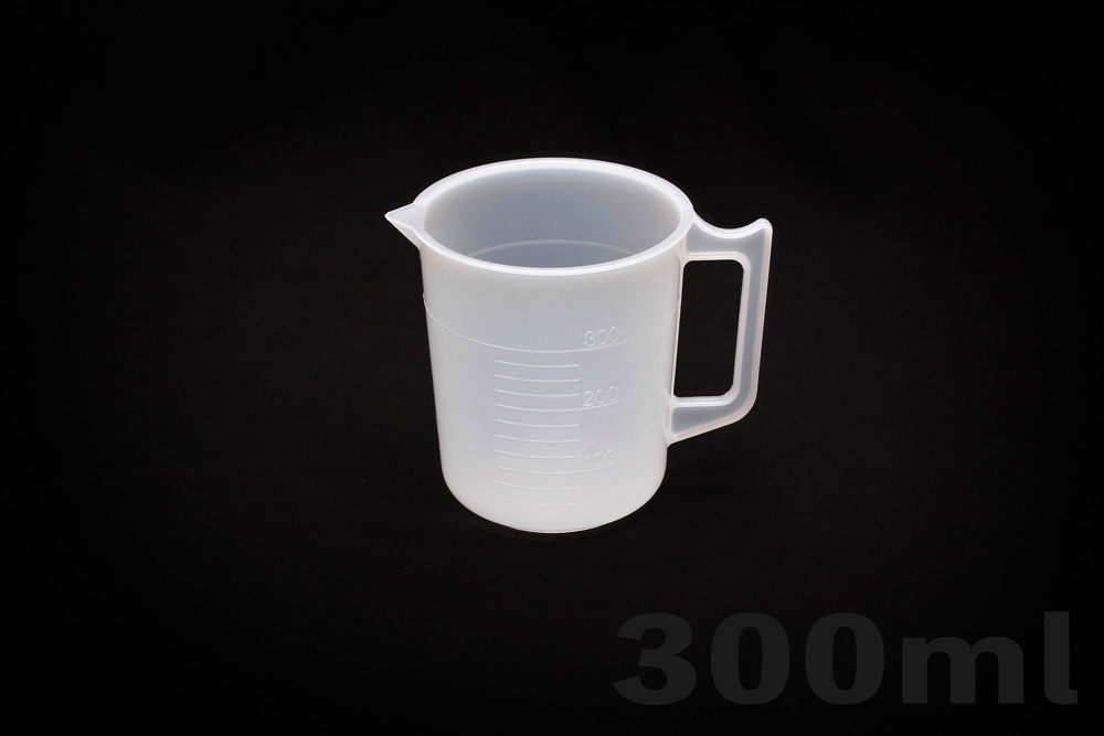 ニッコー・ハンセン ポリエチレンビーカー 300mL 片手付 目盛付 1個 (ご注文単位1個)【直送品】