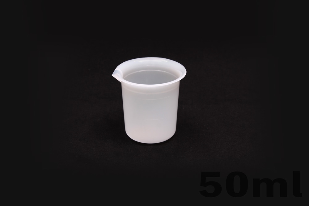 三宝 ポリエチレンビーカー 50mL 手なし 目盛付 1個 (ご注文単位1個)【直送品】