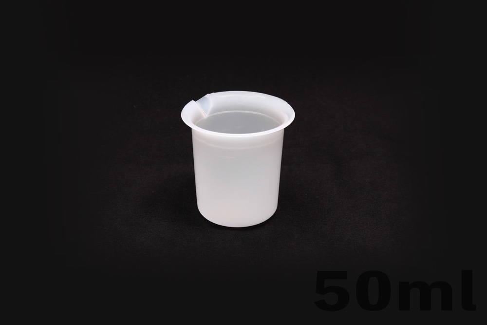 三宝 ポリエチレンビーカー 50mL 手なし 目盛付 1個 (ご注文単位1個)【直送品】