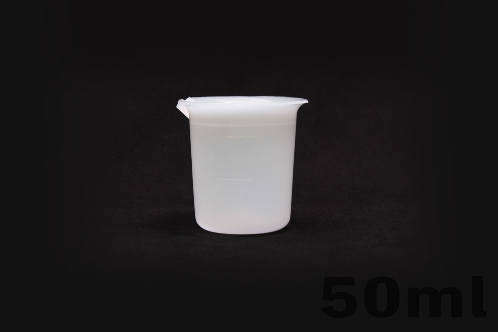三宝 ポリエチレンビーカー 50mL 手なし 目盛付 1個 (ご注文単位1個)【直送品】