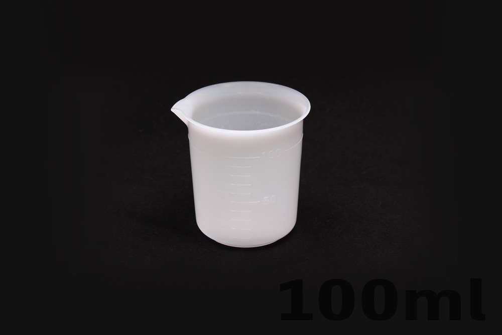 三宝 ポリエチレンビーカー 100mL 手なし 目盛付 1個 (ご注文単位1個)【直送品】