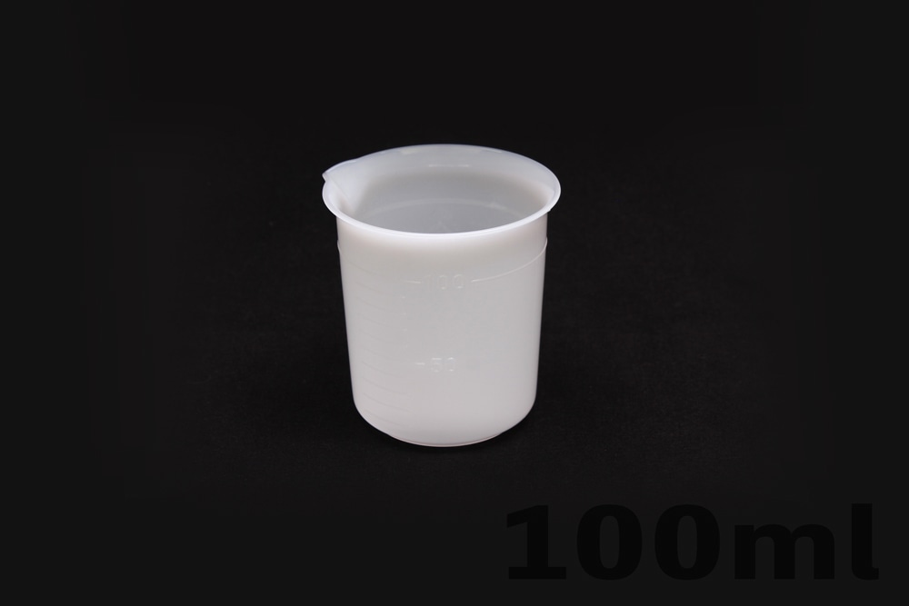 三宝 ポリエチレンビーカー 100mL 手なし 目盛付 1個 (ご注文単位1個)【直送品】