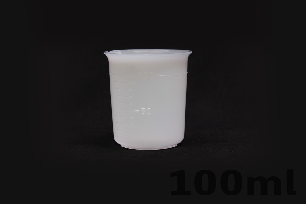 三宝 ポリエチレンビーカー 100mL 手なし 目盛付 1個 (ご注文単位1個)【直送品】