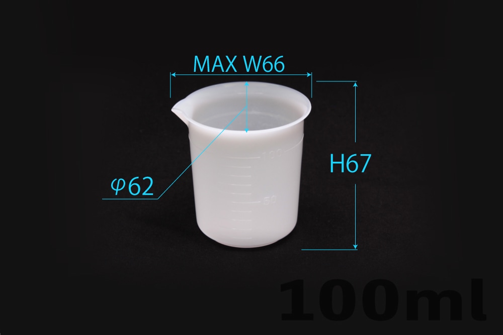 三宝 ポリエチレンビーカー 100mL 手なし 目盛付 1個 (ご注文単位1個)【直送品】