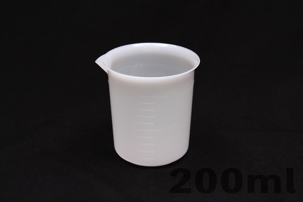 三宝 ポリエチレンビーカー 200mL 手なし 目盛付 1個 (ご注文単位1個)【直送品】