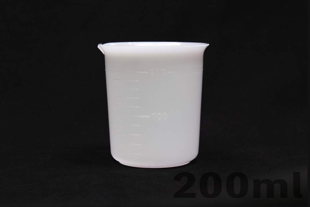 三宝 ポリエチレンビーカー 200mL 手なし 目盛付 1個 (ご注文単位1個)【直送品】