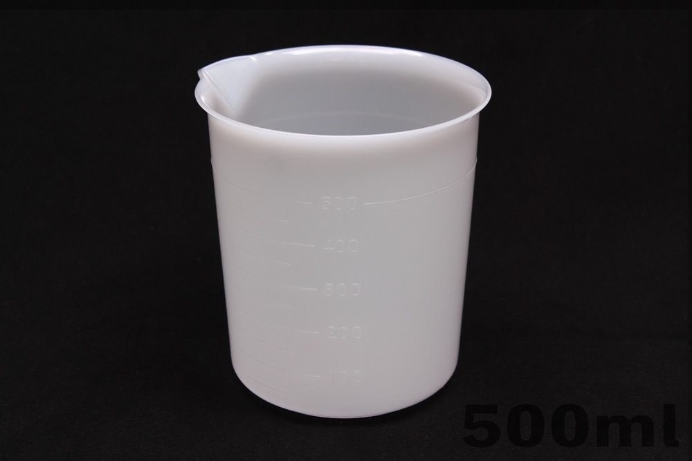 三宝 ポリエチレンビーカー 500ml 手なし 目盛付 1個 (ご注文単位1個)【直送品】
