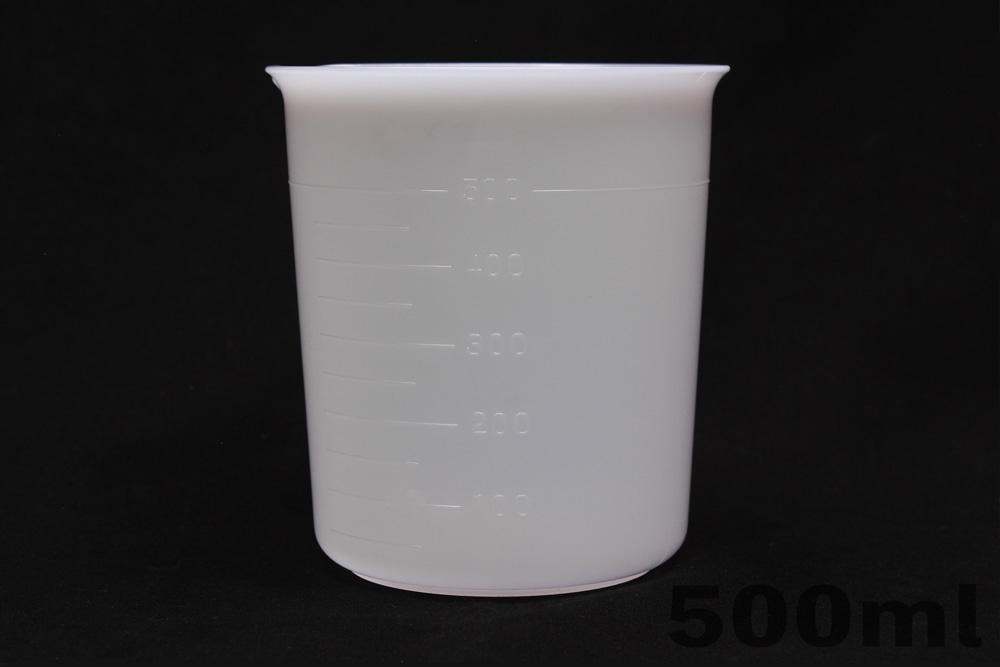 三宝 ポリエチレンビーカー 500ml 手なし 目盛付 1個 (ご注文単位1個)【直送品】