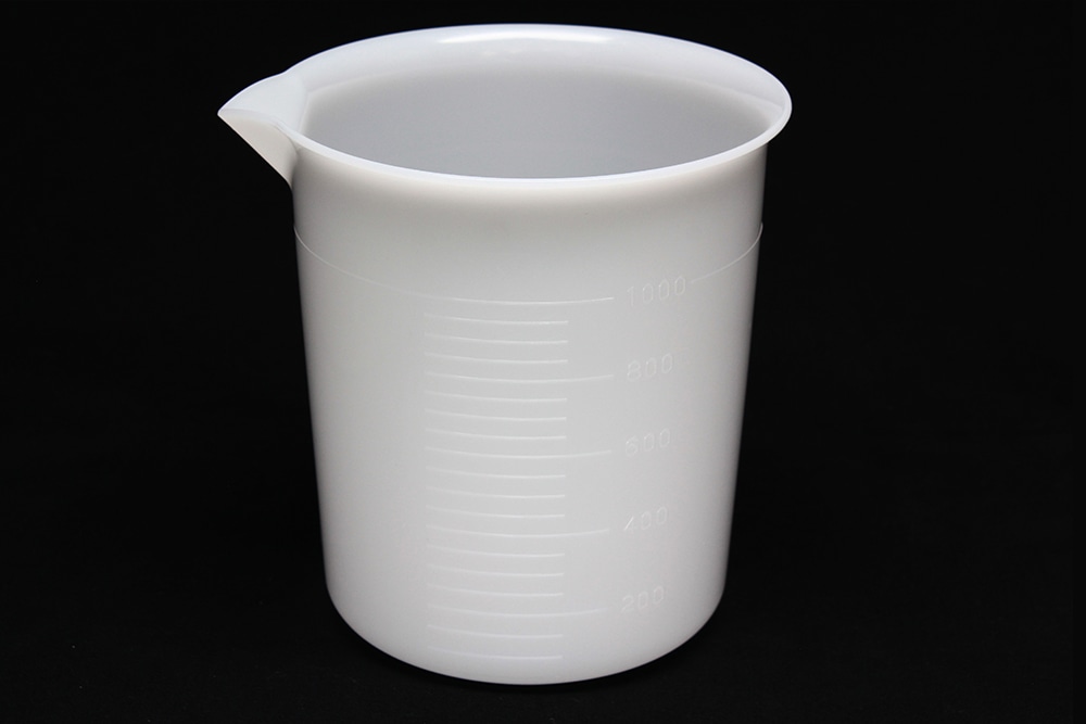 三宝 ポリエチレンビーカー 1L 手なし 目盛付 1個 (ご注文単位1個)【直送品】