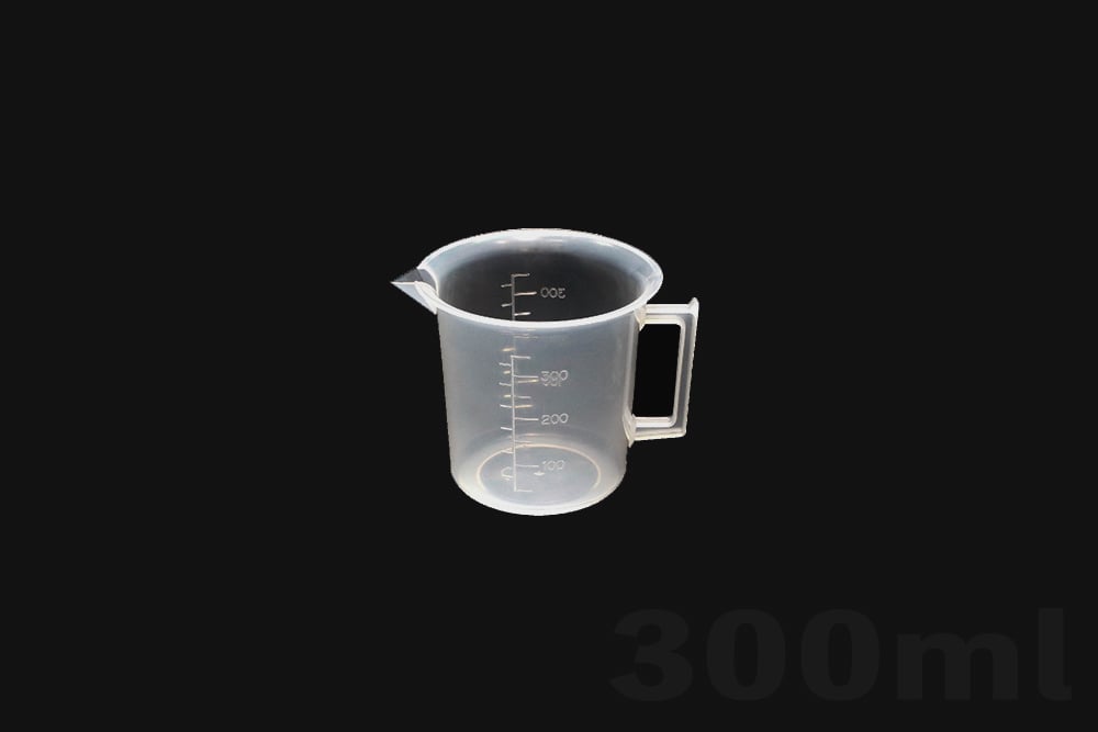 神田ゴム化学 PPビーカー 300mL 手付 目盛付 1個 (ご注文単位1個)【直送品】