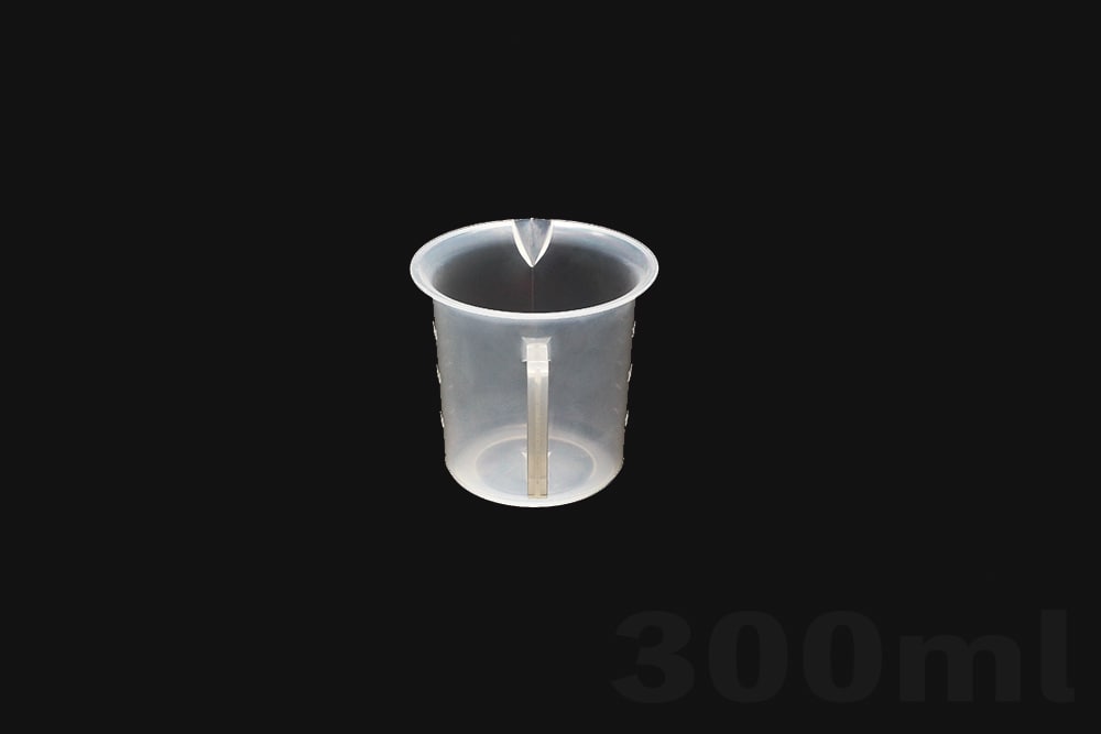 神田ゴム化学 PPビーカー 300mL 手付 目盛付 1個 (ご注文単位1個)【直送品】