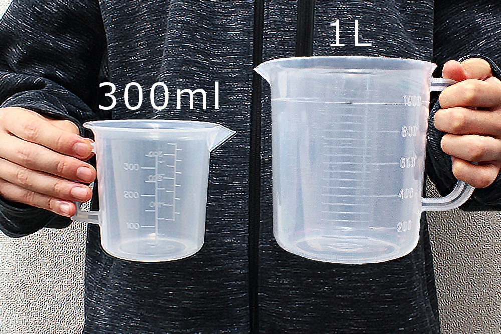 神田ゴム化学 PPビーカー 300mL 手付 目盛付 1個 (ご注文単位1個)【直送品】