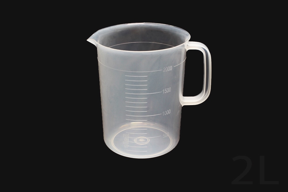 三宝 PPビーカー 2L 手付 目盛付 1個 (ご注文単位1個)【直送品】