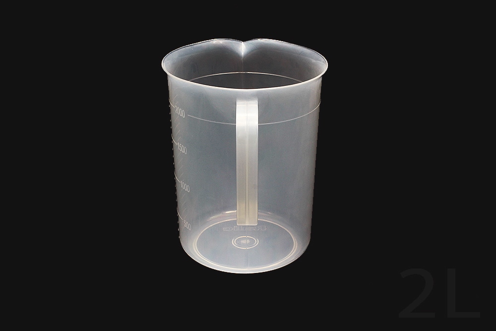 三宝 PPビーカー 2L 手付 目盛付 1個 (ご注文単位1個)【直送品】