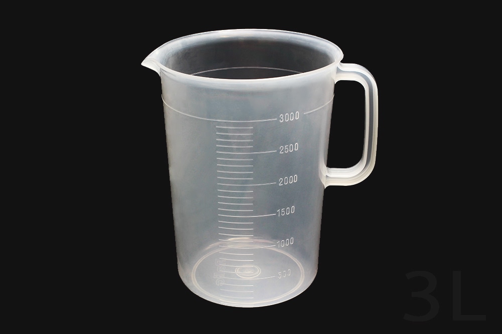 三宝 PPビーカー 3L 手付 目盛付 1個 (ご注文単位1個)【直送品】