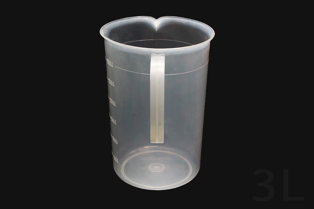 三宝 PPビーカー 3L 手付 目盛付 1個 (ご注文単位1個)【直送品】
