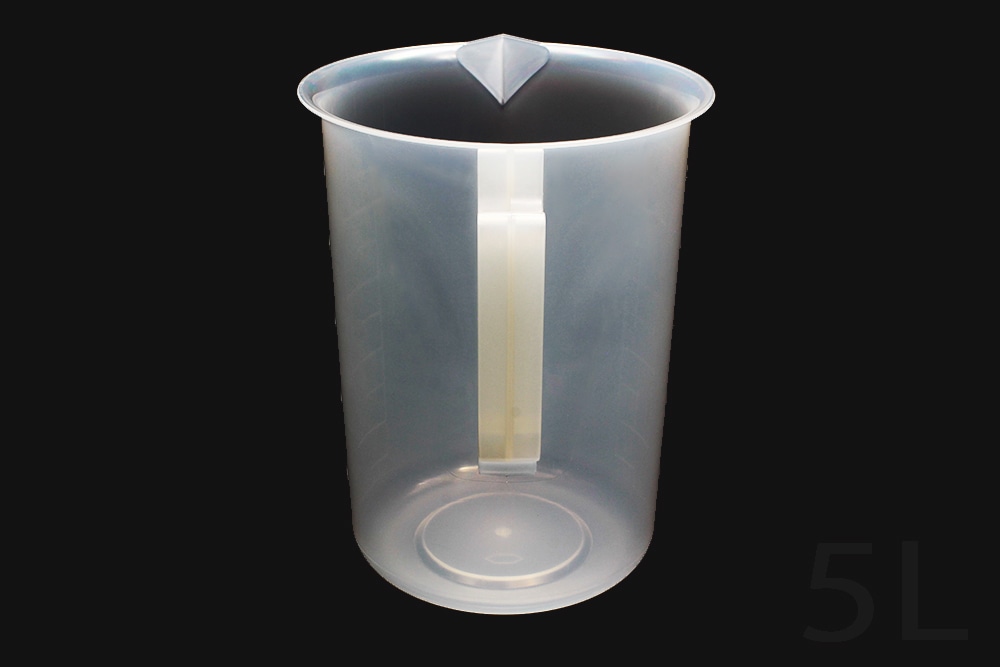 神田ゴム化学 PPビーカー 5L 手付 目盛付 1個 (ご注文単位1個)【直送品】