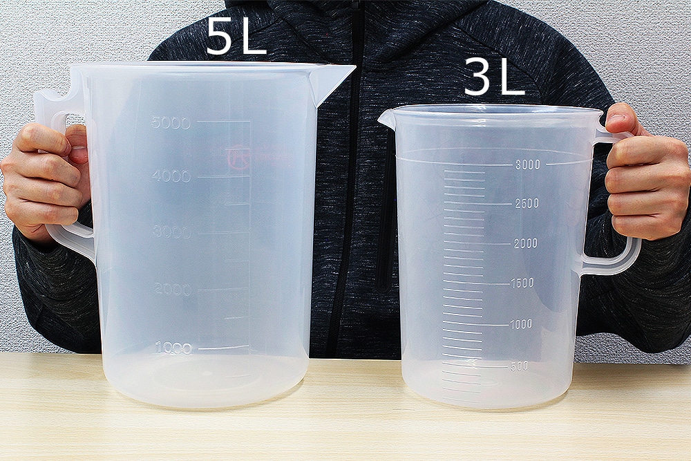 神田ゴム化学 PPビーカー 5L 手付 目盛付 1個 (ご注文単位1個)【直送品】