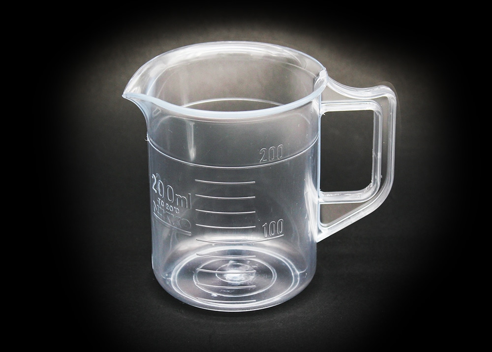 ニッコー・ハンセン TPXビーカー 200mL 手付 目盛付 1個 (ご注文単位1個)【直送品】