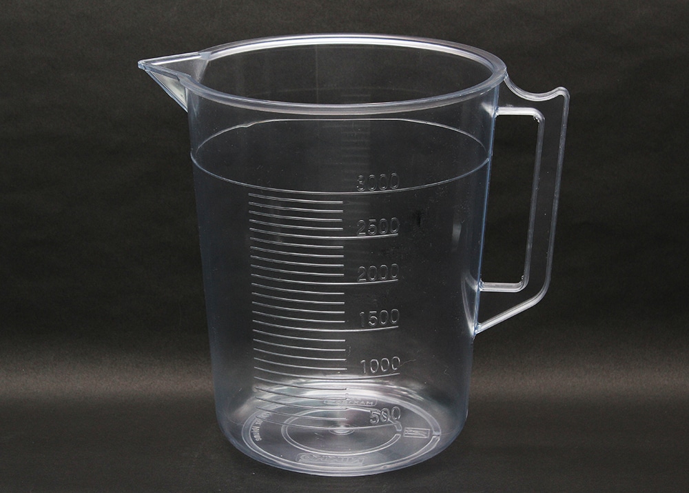 ニッコー・ハンセン TPXビーカー 3L 手付 目盛付 1個 (ご注文単位1個)【直送品】