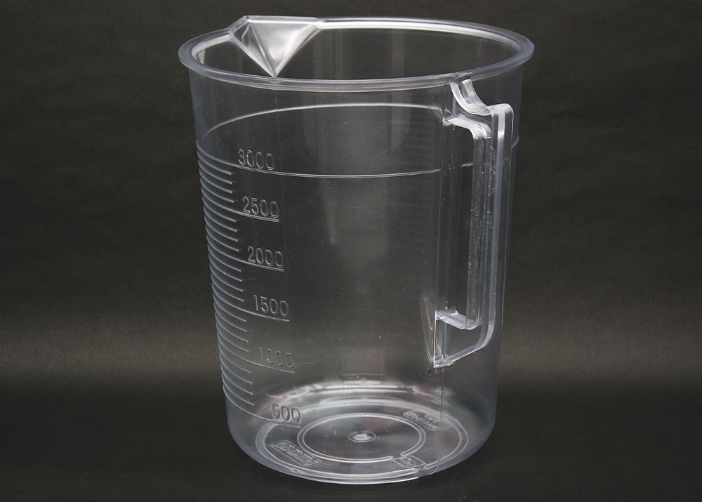 ニッコー・ハンセン TPXビーカー 3L 手付 目盛付 1個 (ご注文単位1個)【直送品】