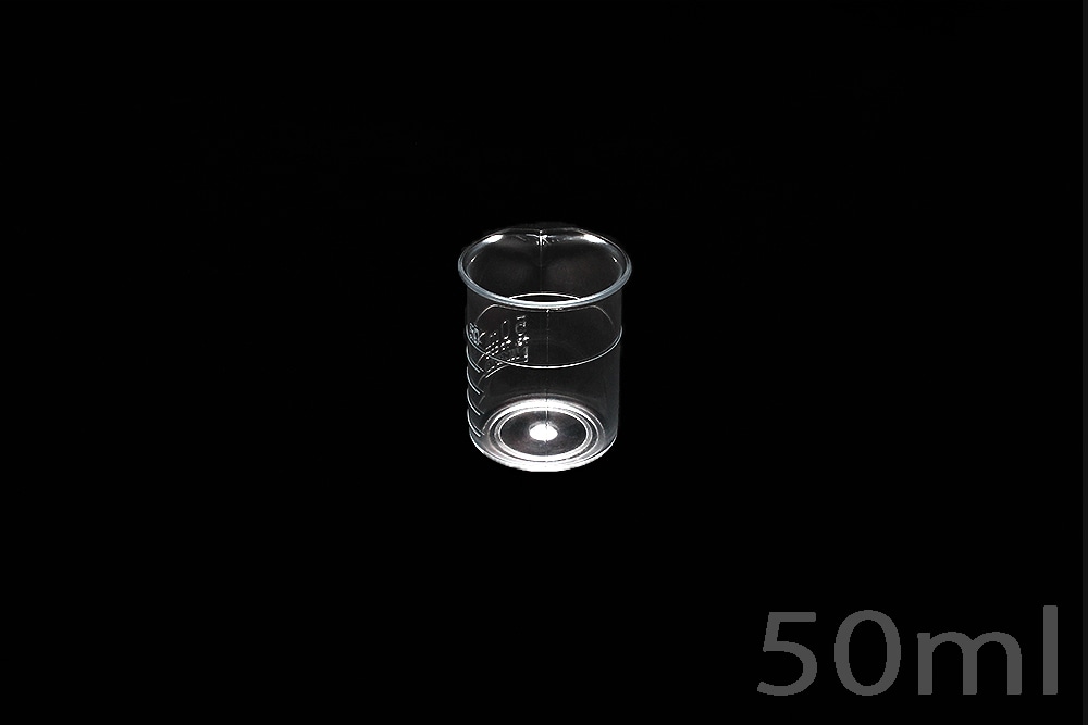 ニッコー・ハンセン TPXビーカー 50mL 手なし 目盛付 1個 (ご注文単位1個)【直送品】