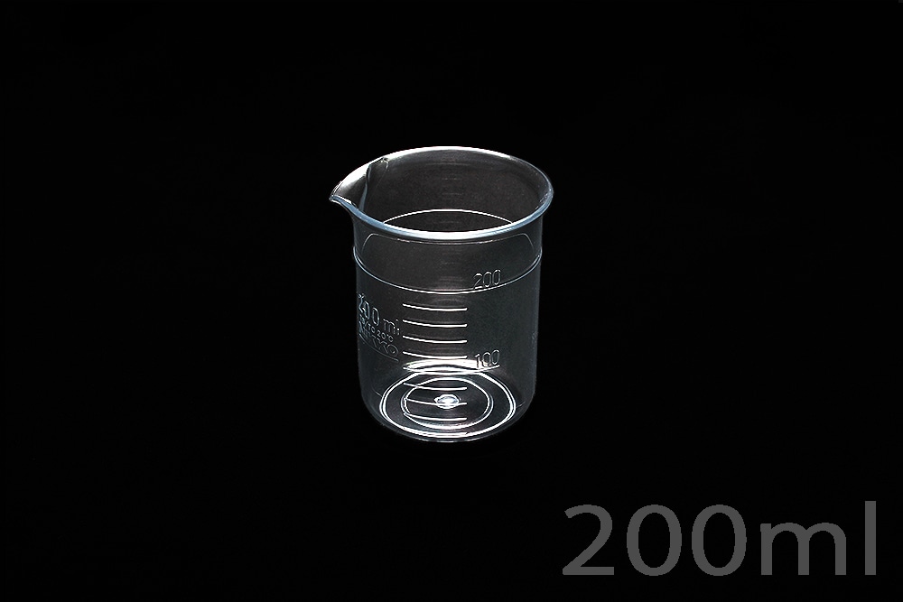 ニッコー・ハンセン TPXビーカー 200mL 手なし 目盛付 1個 (ご注文単位1個)【直送品】