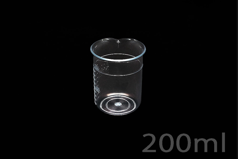 ニッコー・ハンセン TPXビーカー 200mL 手なし 目盛付 1個 (ご注文単位1個)【直送品】