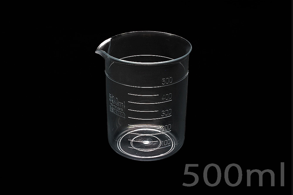 ニッコー・ハンセン TPXビーカー 500mL 手なし 目盛付 1個 (ご注文単位1個)【直送品】