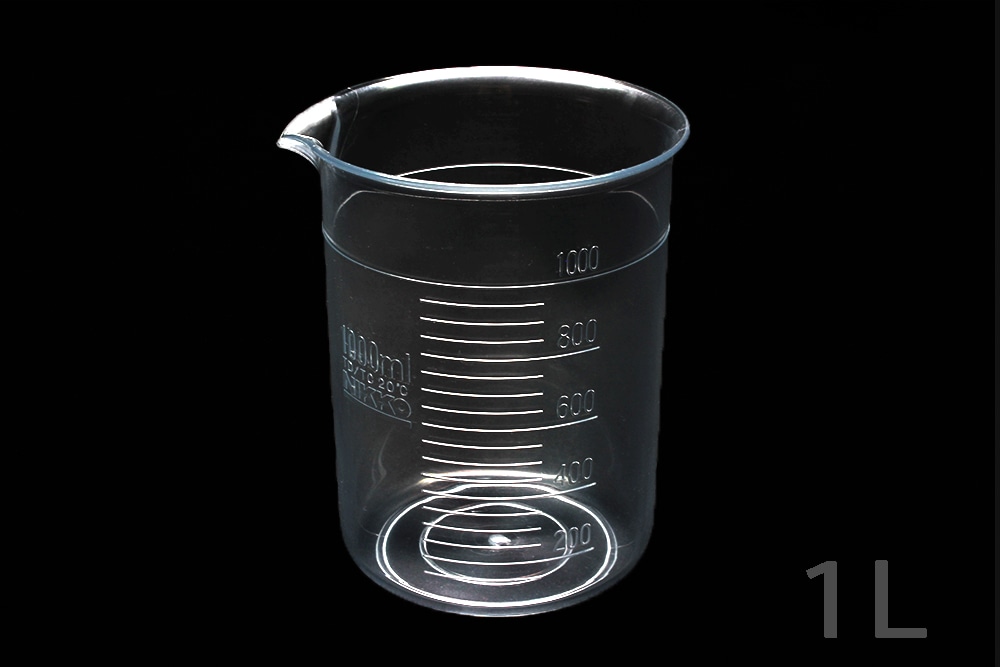 ニッコー・ハンセン TPXビーカー 1L 手なし 目盛付 1個 (ご注文単位1個)【直送品】