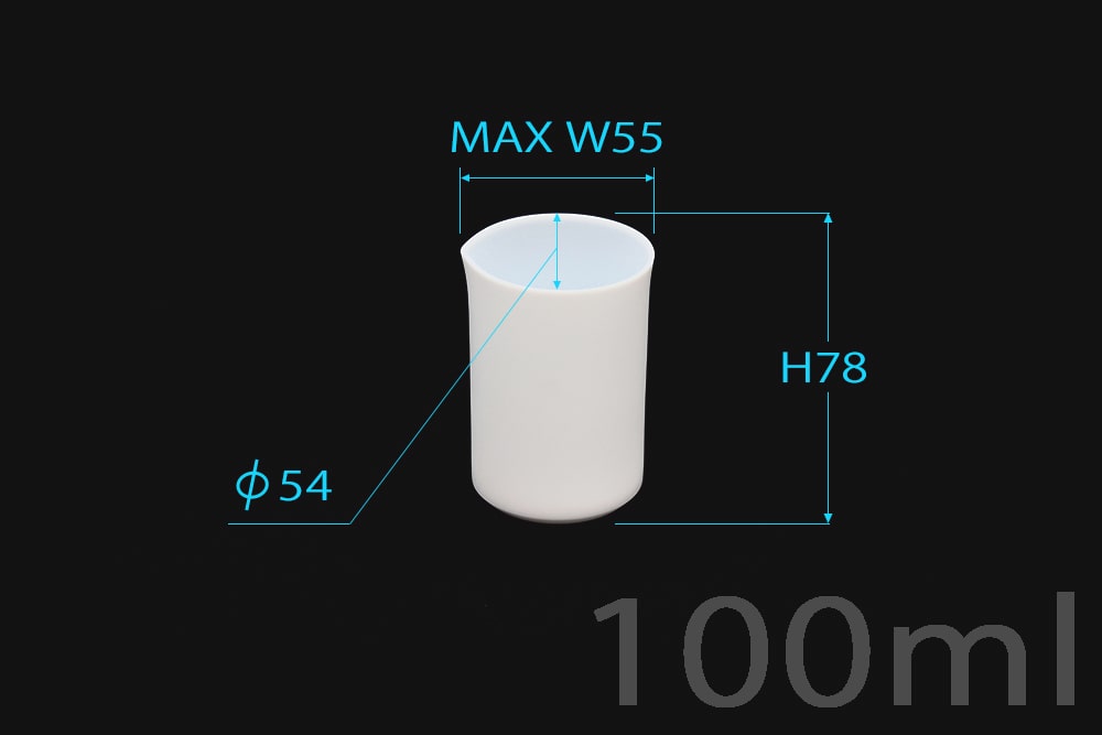 淀川ヒューテック PTFEビーカー 100mL 手なし 1個 (ご注文単位1個)【直送品】