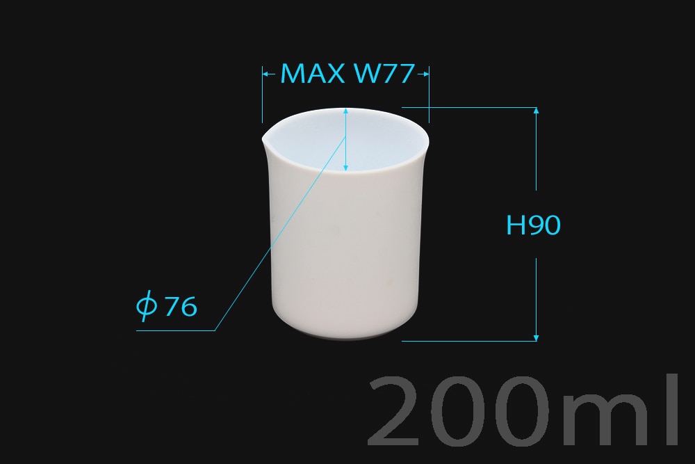 淀川ヒューテック PTFEビーカー 200mL 手なし 1個 (ご注文単位1個)【直送品】