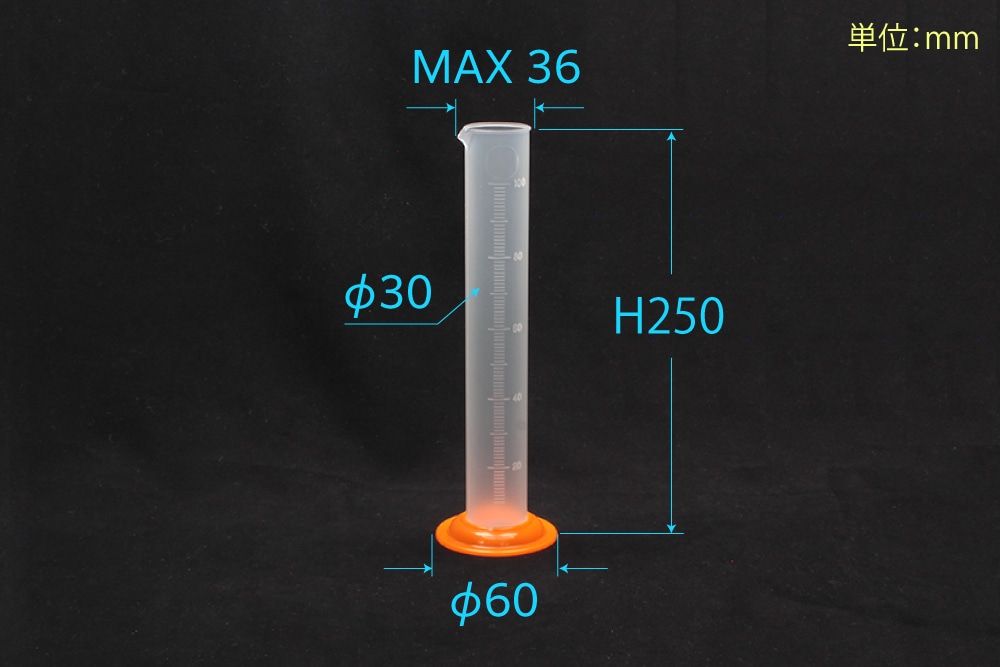 日本メデカルサイエンス PPメスシリンダー 100mL 1本 (ご注文単位1本)【直送品】