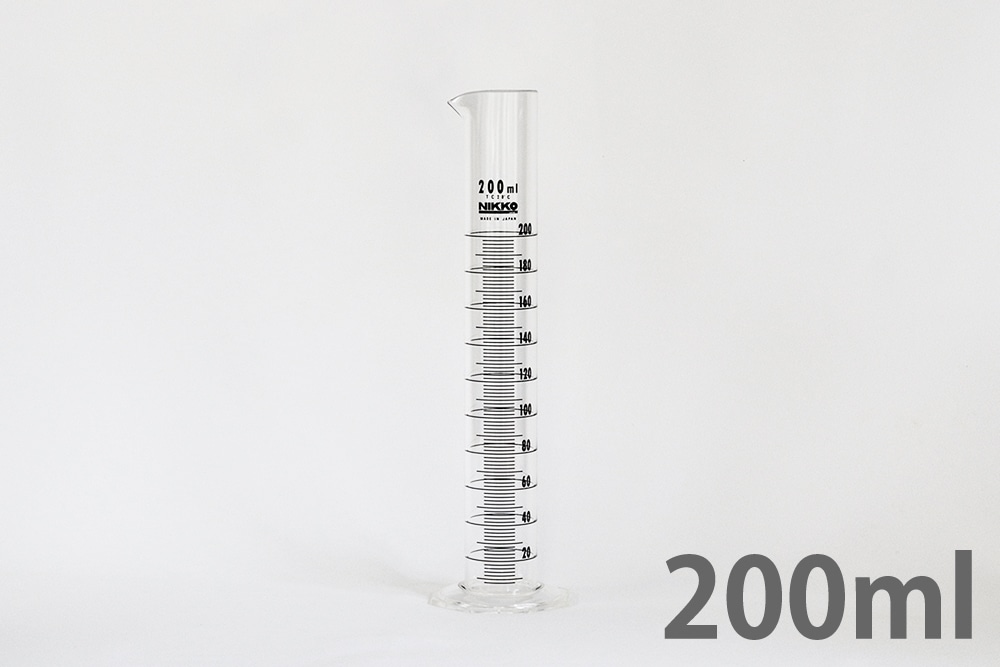ニッコー・ハンセン PMMAケミカルメスシリンダー 200mL 1本 (ご注文単位1本)【直送品】